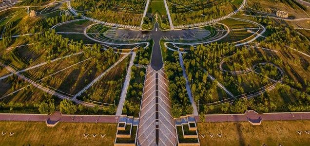 Denah taman di Presidential Park, Kazakhstan