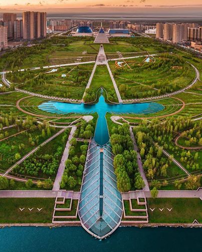 Air mancur unik yang ada di Presidential Park, Kazakhstan