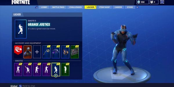 Tarian 'Orange Justice' di game Fortnite