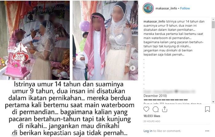 Viral, Kisah Bocah 9 & 14 Tahun yang Menikah Setelah Pertemuan di Waterboom