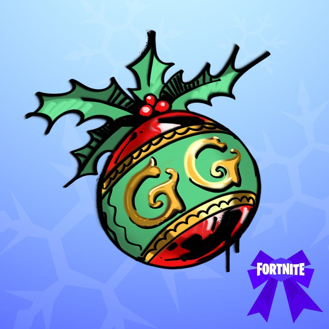 the GG Ornament spray dalam Fortnite