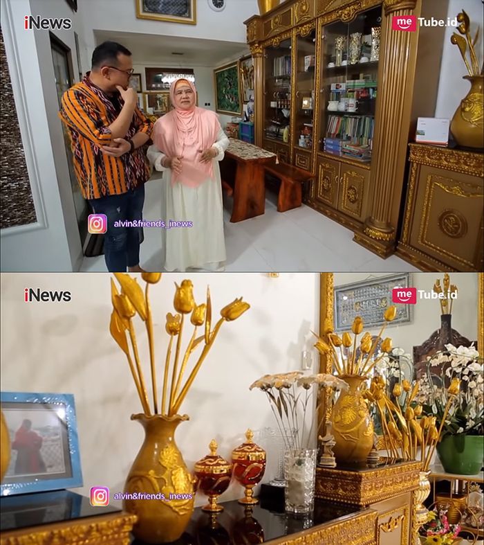 Rumah Mamah Dedeh bernuansa emas