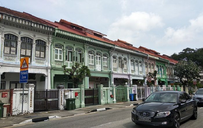 Bangunan rumah tinggal di sepanjang jalan Joo Chiat, Singapura