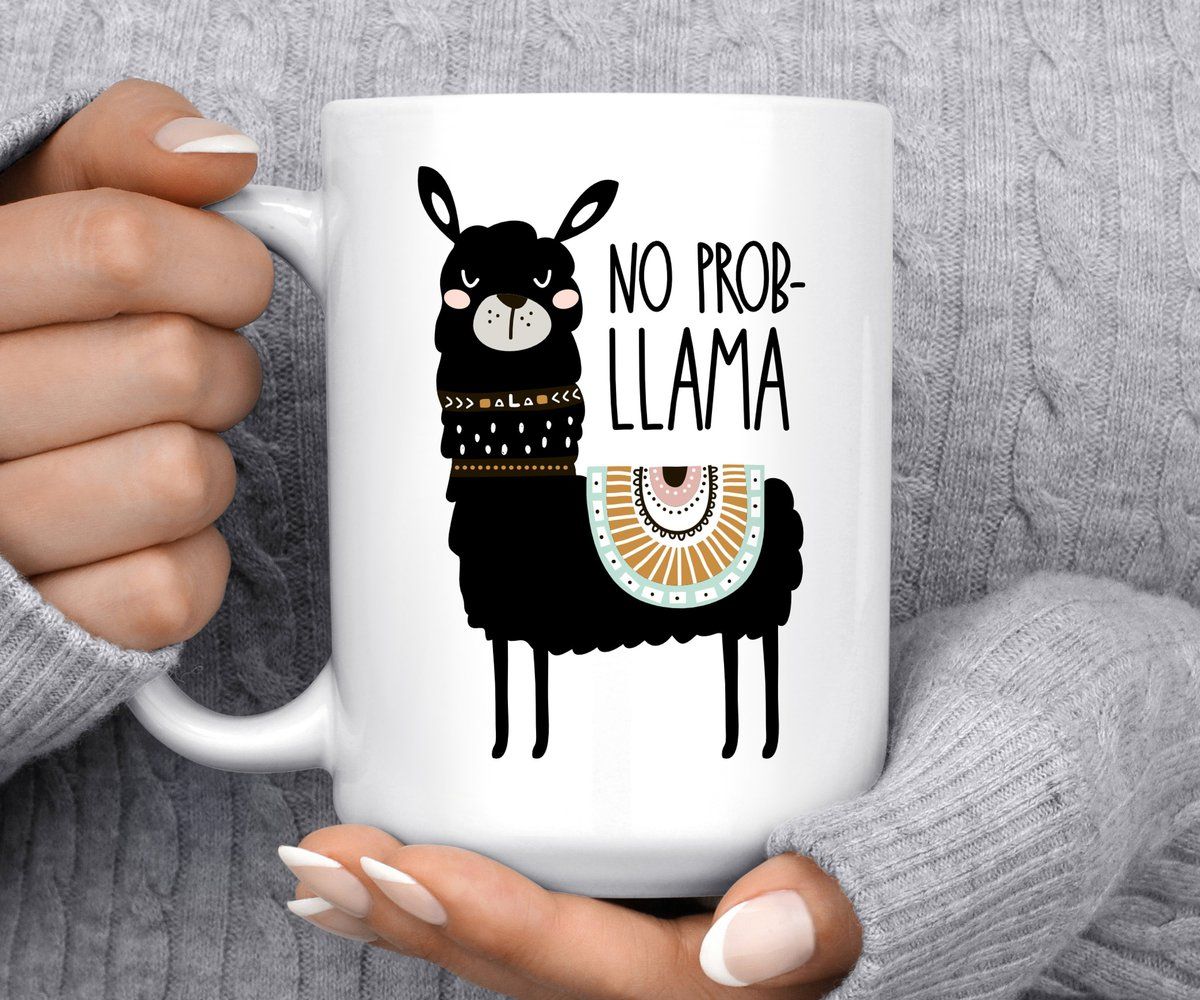 Cangkir dengan gambar llama