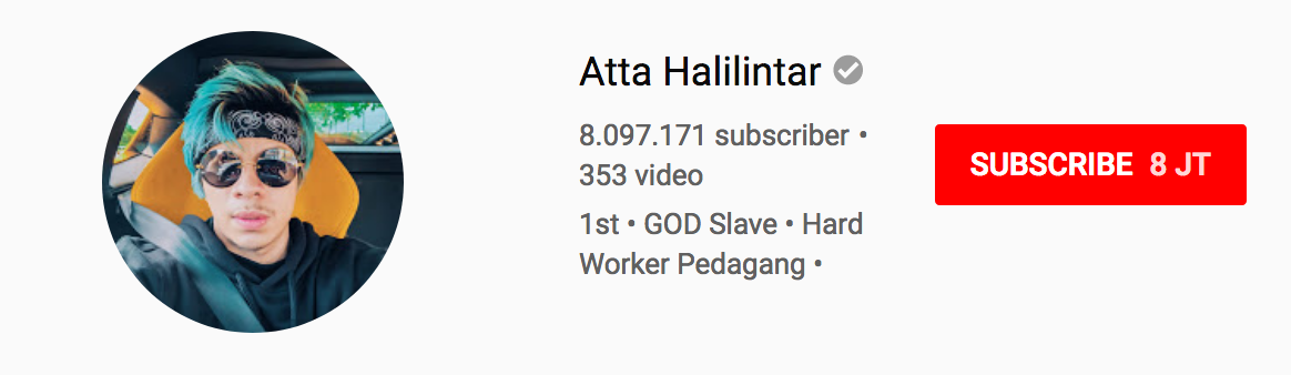 Channel Youtube Atta Halilintar