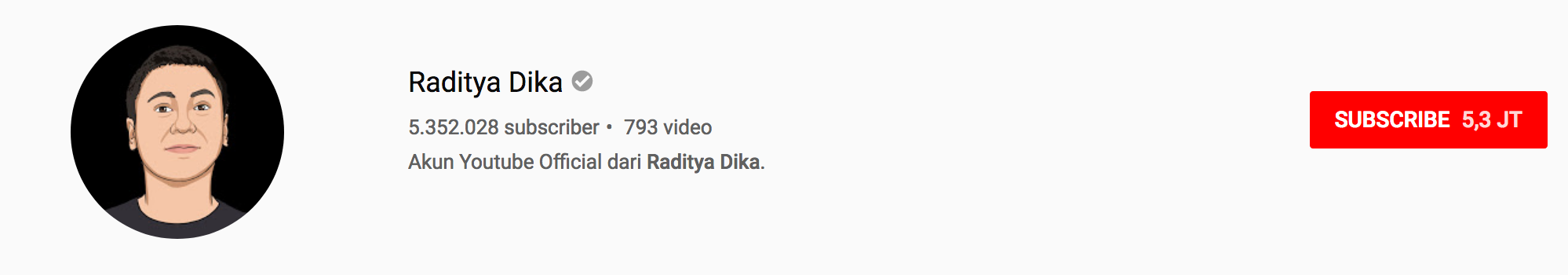 Raditya Dika Youtube Channel