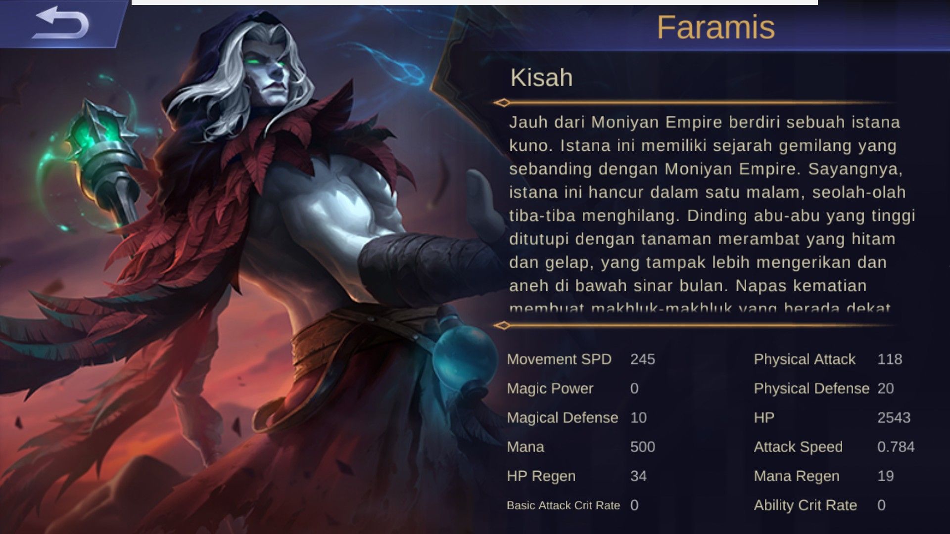 Hero Faramis muncul di Advanced Server Mobile Legends