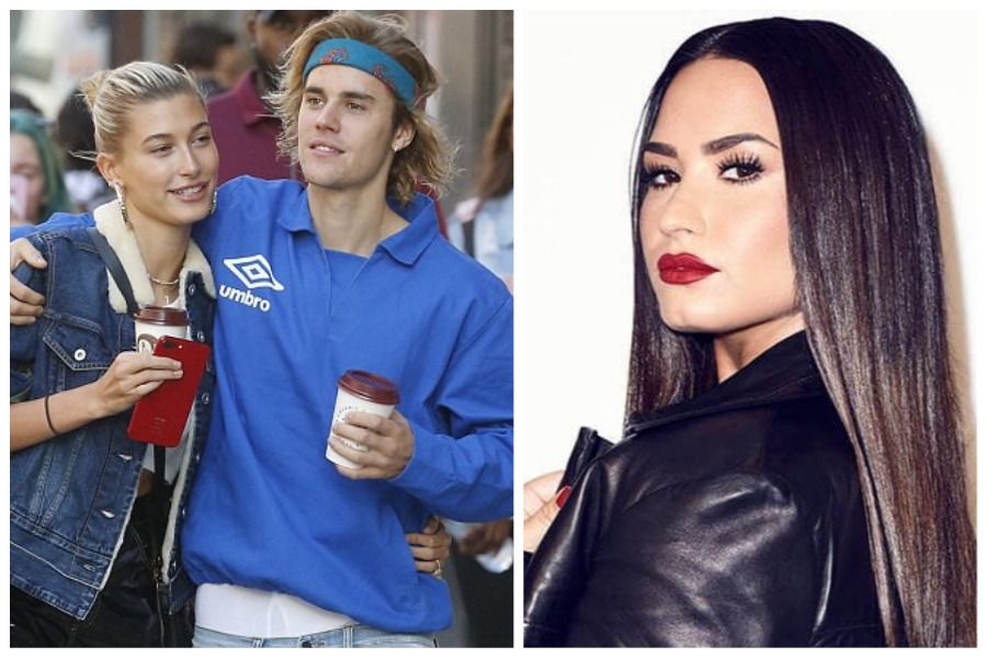 Justin Bieber, Hailey Baldwin, dan Demi Lovato