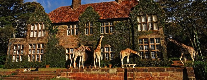 Giraffe Manor yang letaknya dekat dengan ibukota Kenya, Nairobi