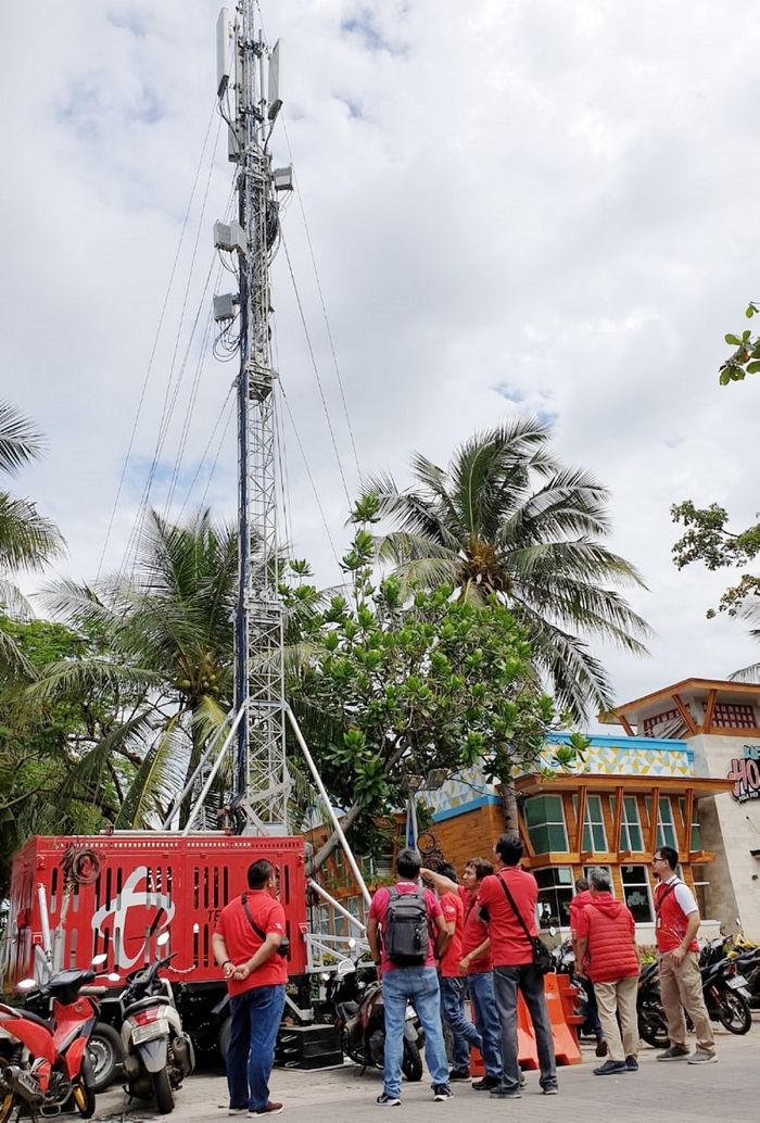 pemasangan Mobile BTS Telkomsel