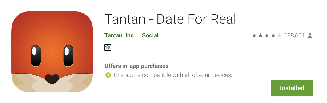 Aplikasi TanTan di Play Store