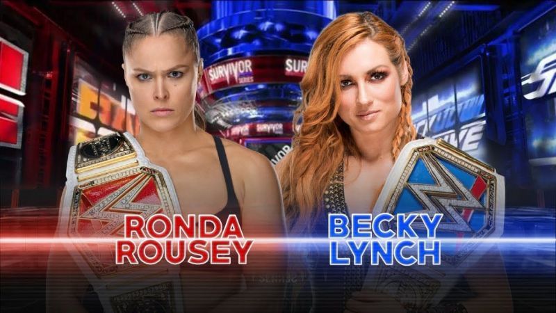 Ronda Rousey (kanan), Becky Lynch (kiri)
