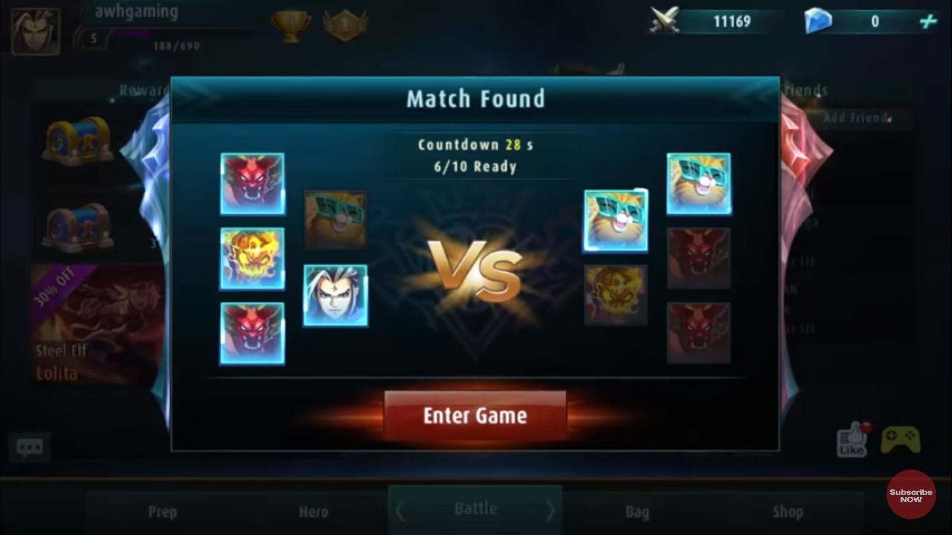 Match found Mobile Legends Season 1