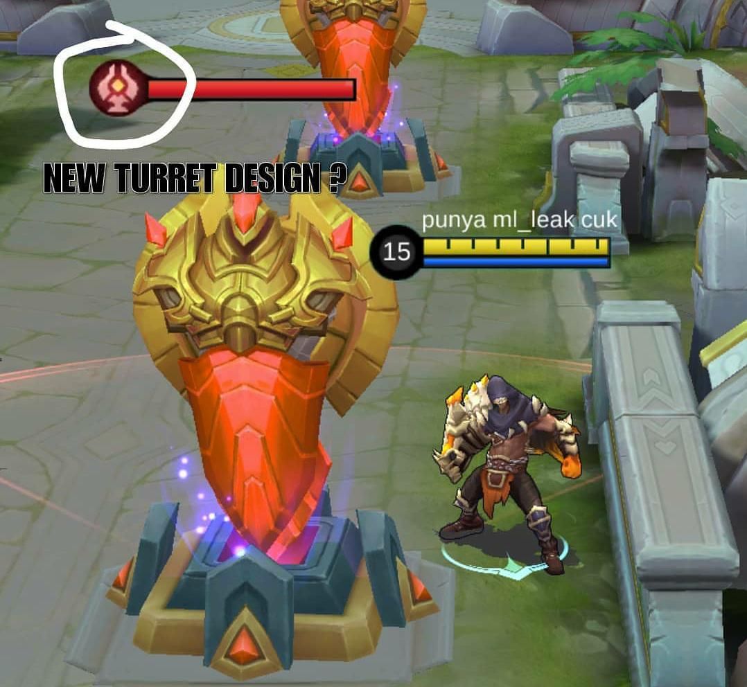 Turret Mobile Legends akan memiliki bar HP