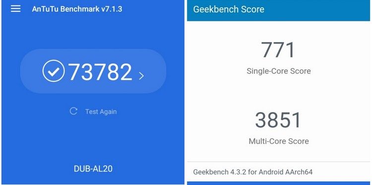 Huawei Y7 Pro (2019) - Skor AnTuTu dan Geekbench