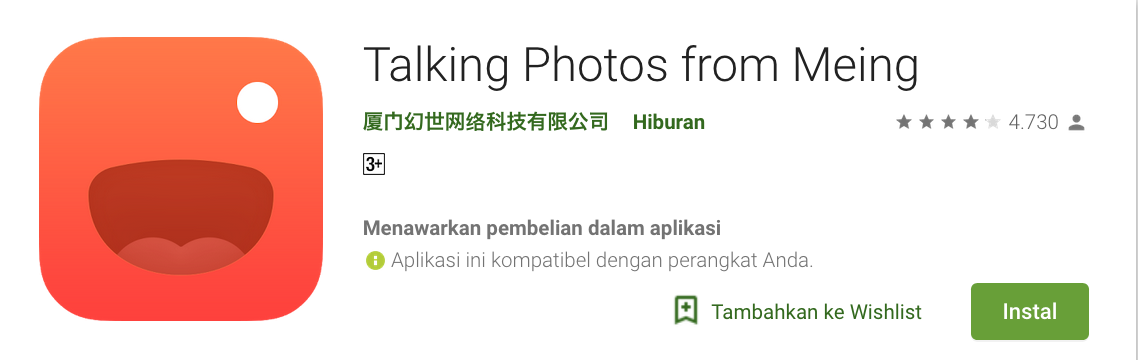 Aplikasi Talking Photo