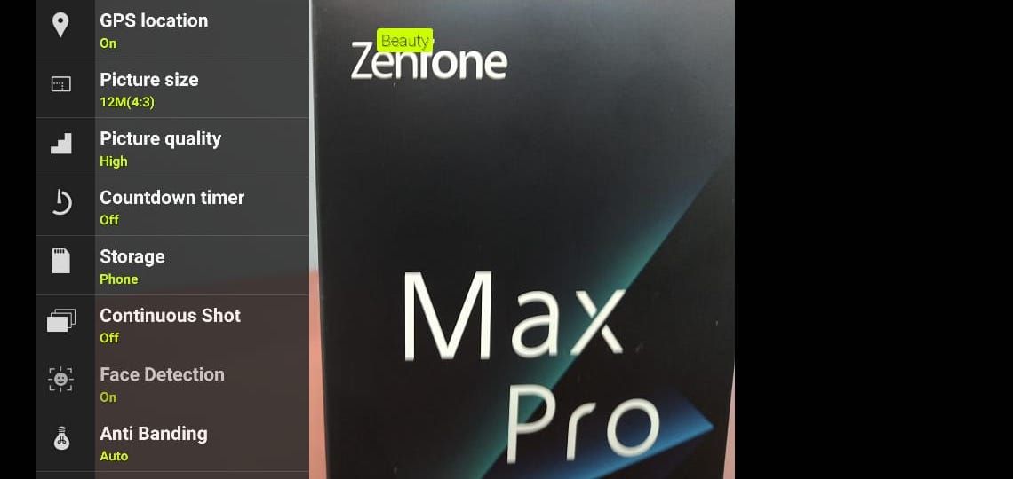 Pengaturan Kamera Asus Zenfone Max Pro M2