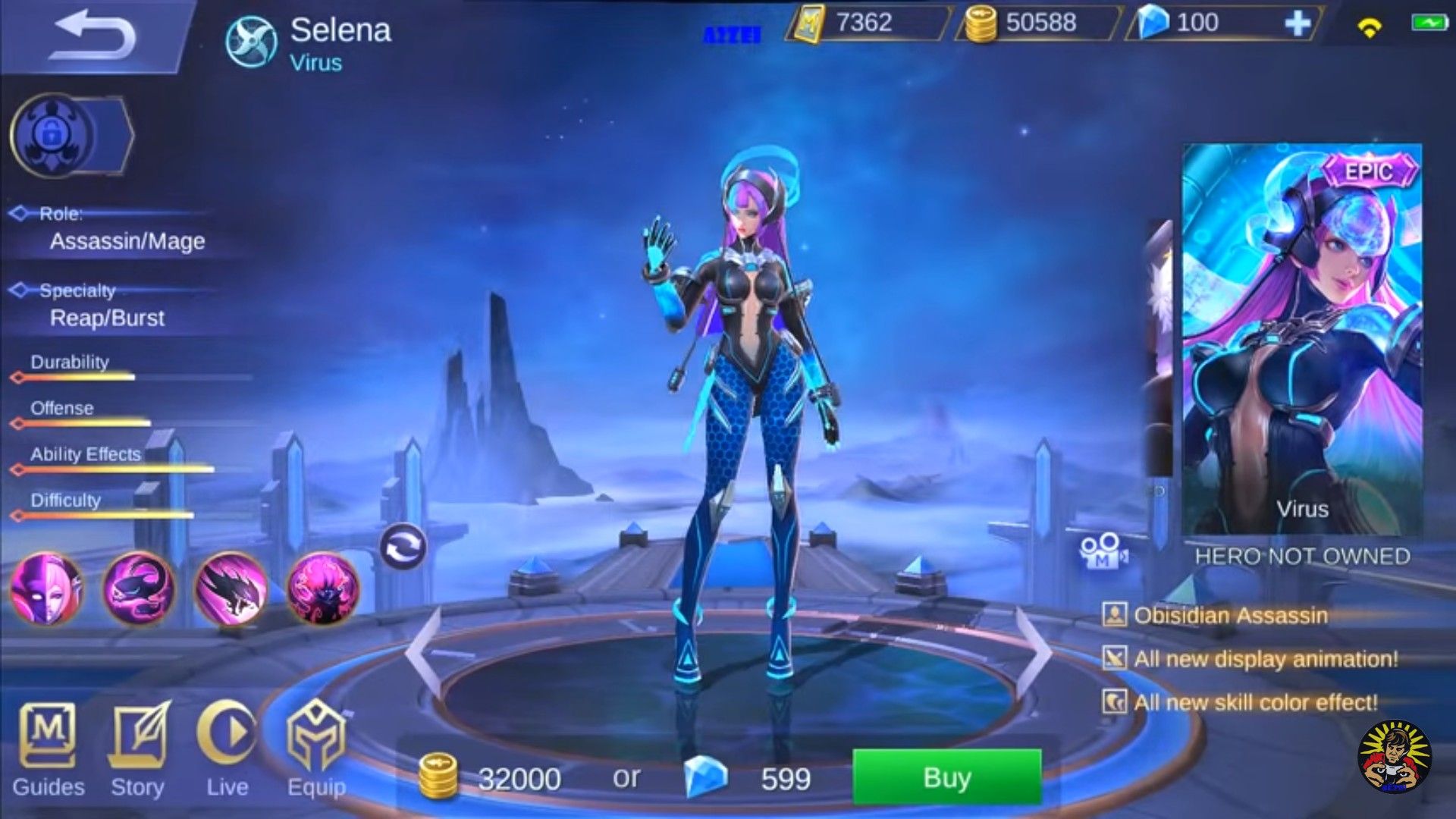 Skin Selena Mobile Legends (Virus)