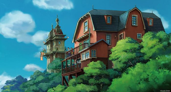 Rumah yang ada di salah satu potongan animasi Ghibli