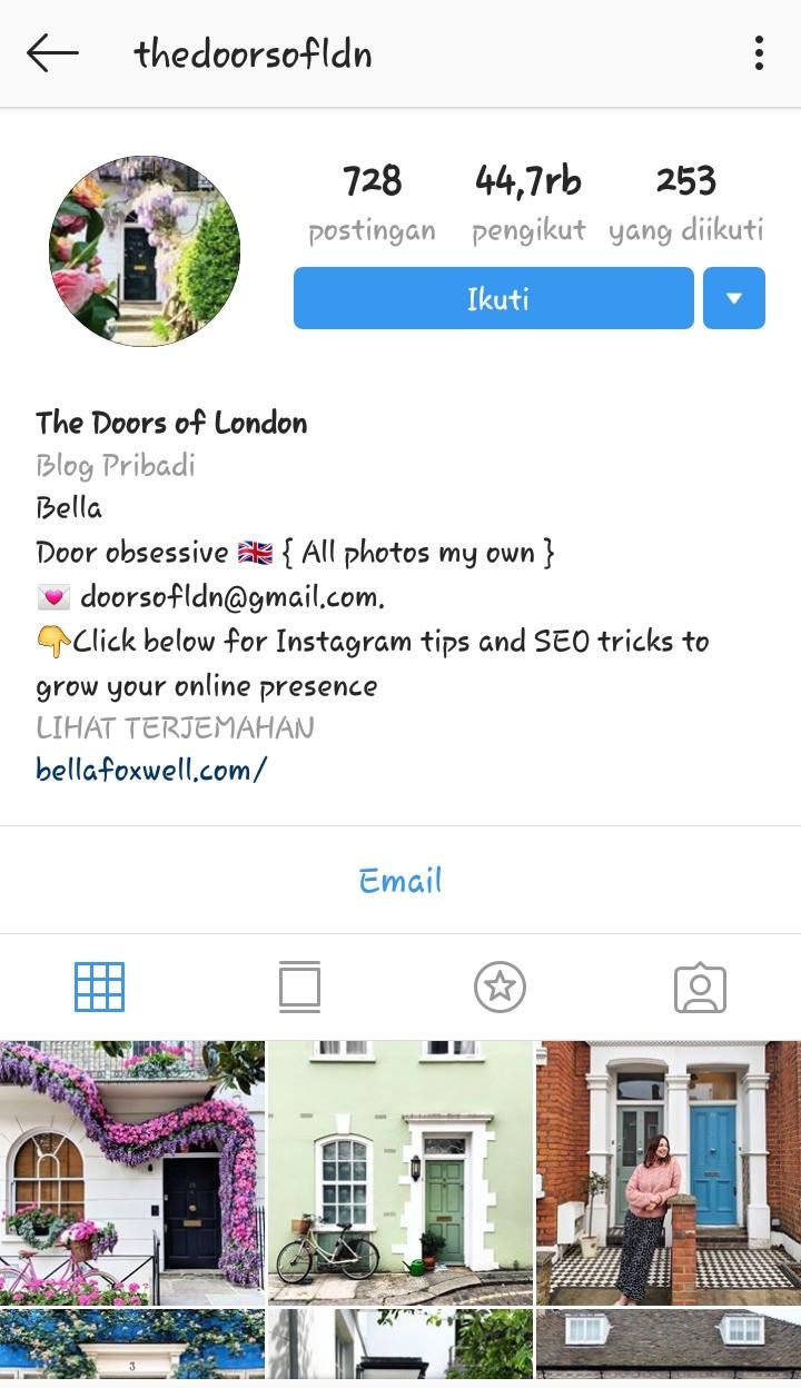 Akun instagram The Doors of London
