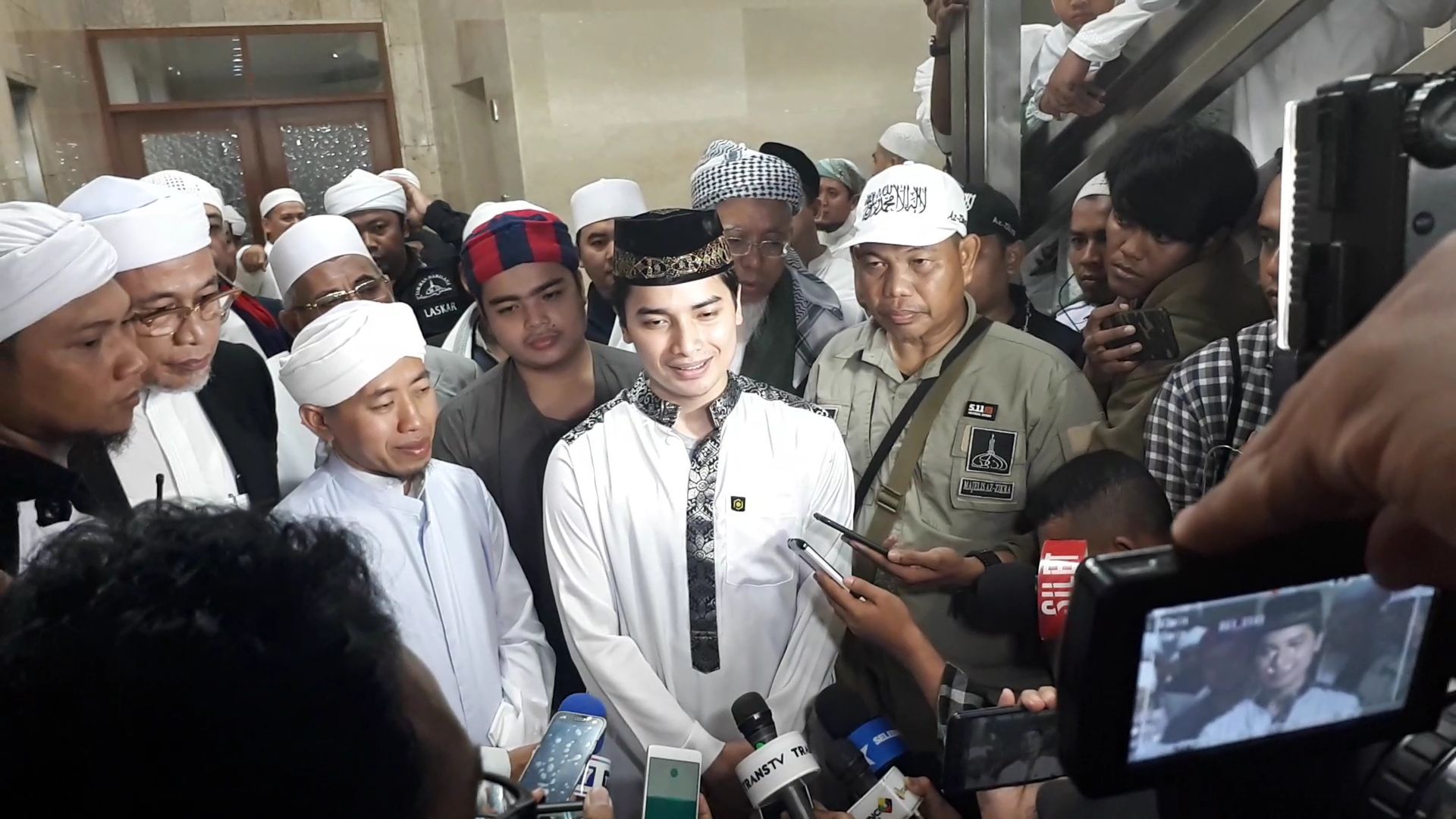 Alvin Faiz saat ditemui Grid.ID usai dzikir dan doa bersama untuk Ustaz Arifin Ilham di Masjid Istiq