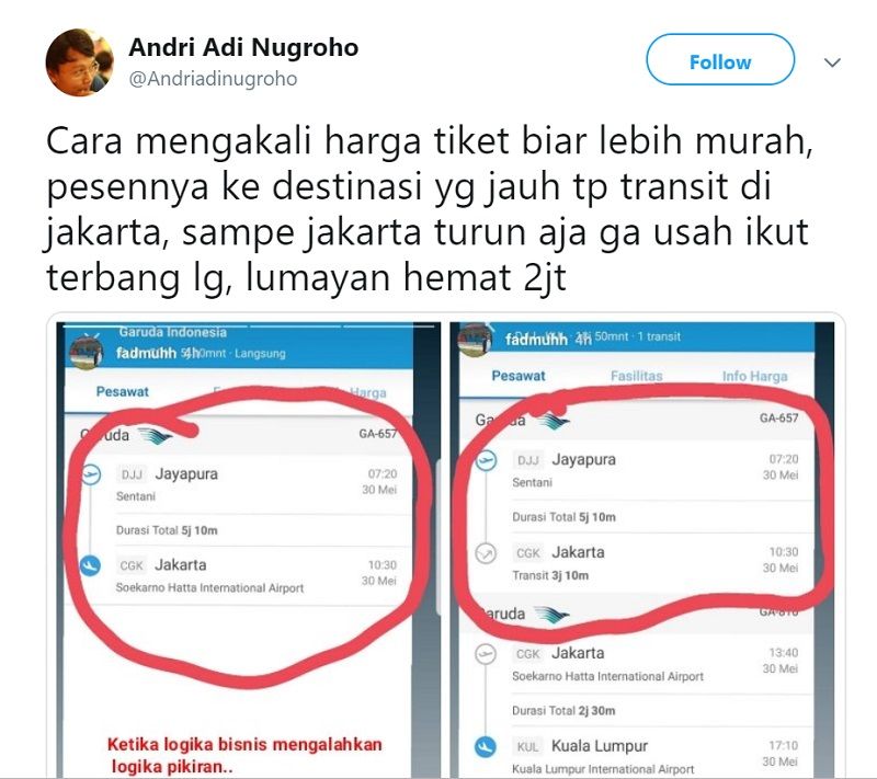 Screenshot tweet @Andriadinugroho