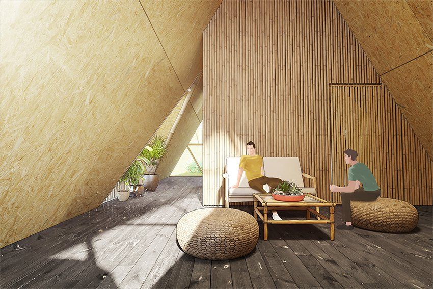 Rumah Bambu Modular di Nepal