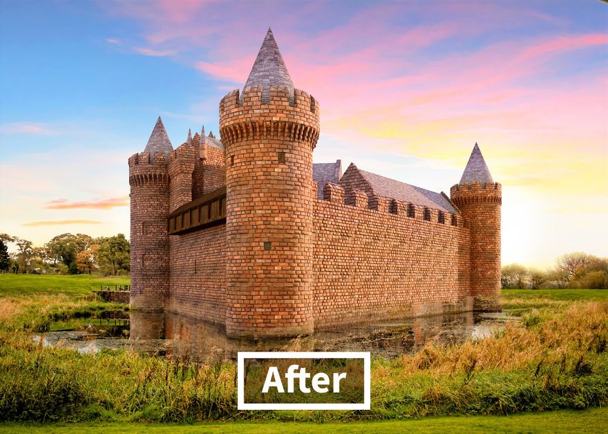 Caerlaverock Castle (Dumfries and Galloway, Scotland) setelah direkonstruksi