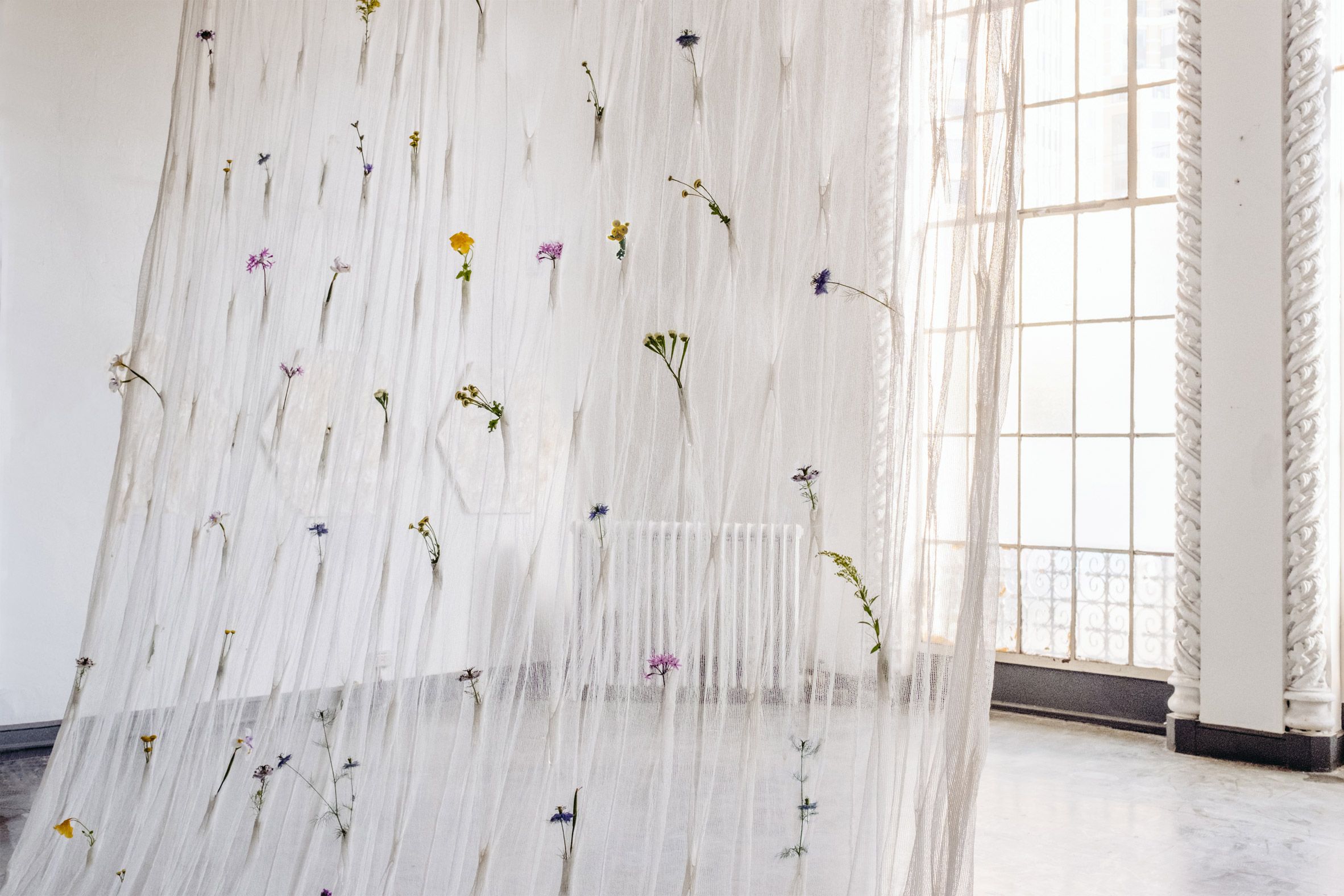 Draped Flowers Curtain