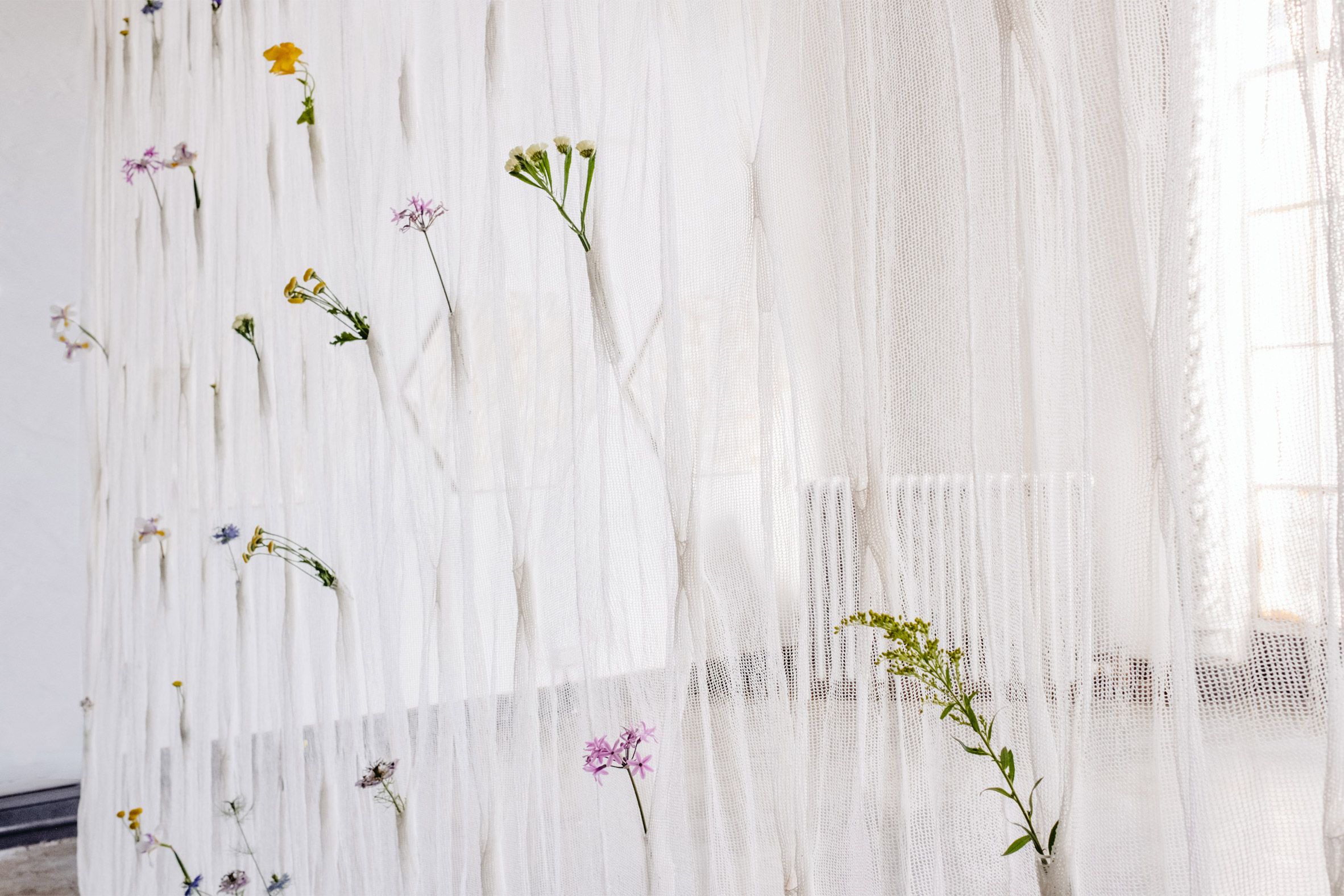 Draped Flowers Curtain