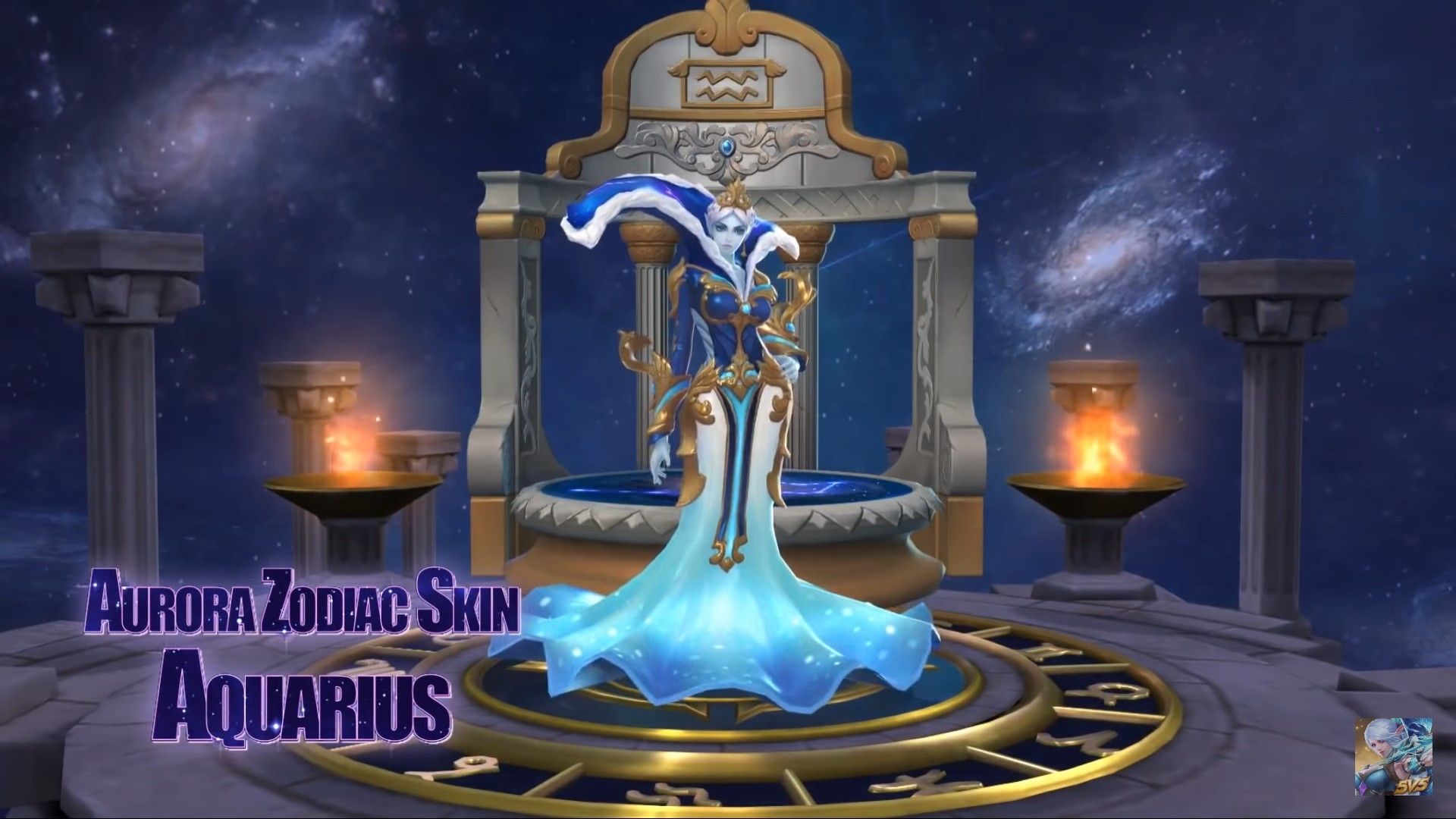 Skin Aquarius Aurora dalam Zodiak Summon