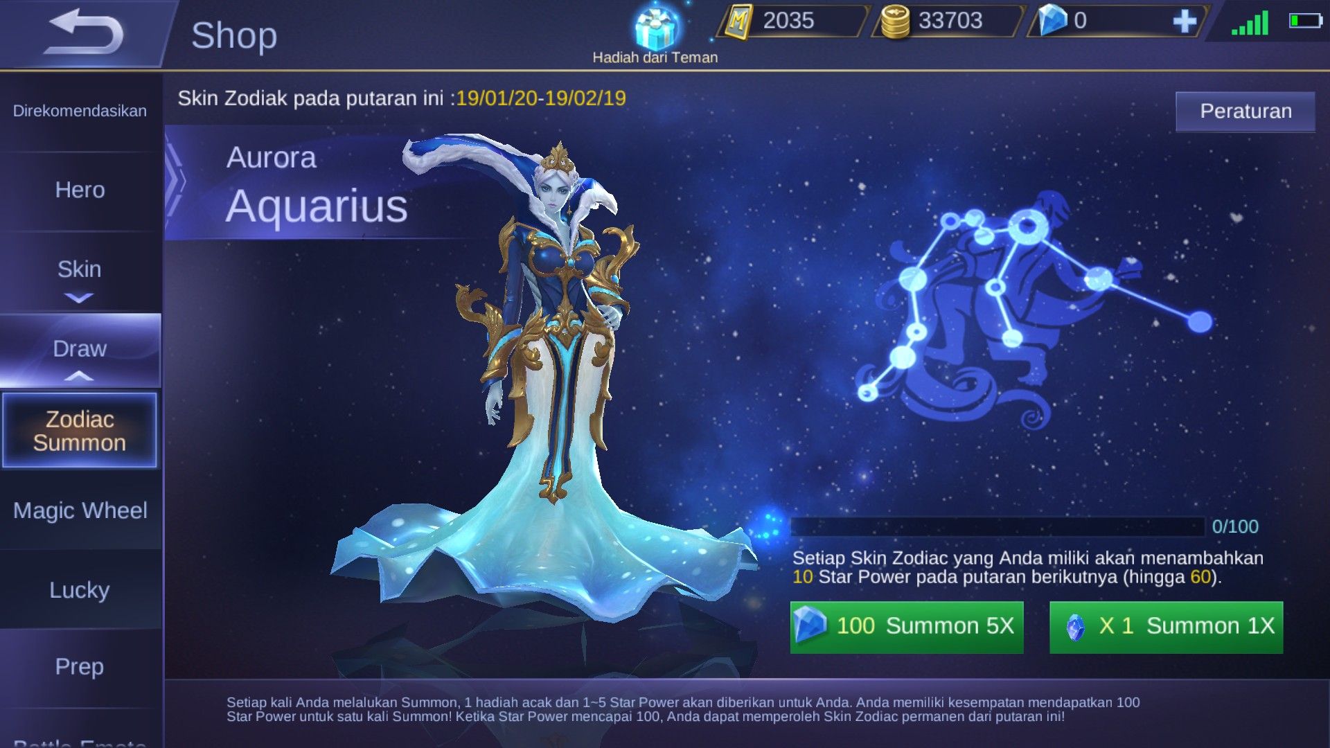Zodiak Summon - Aquarius (Aurora)