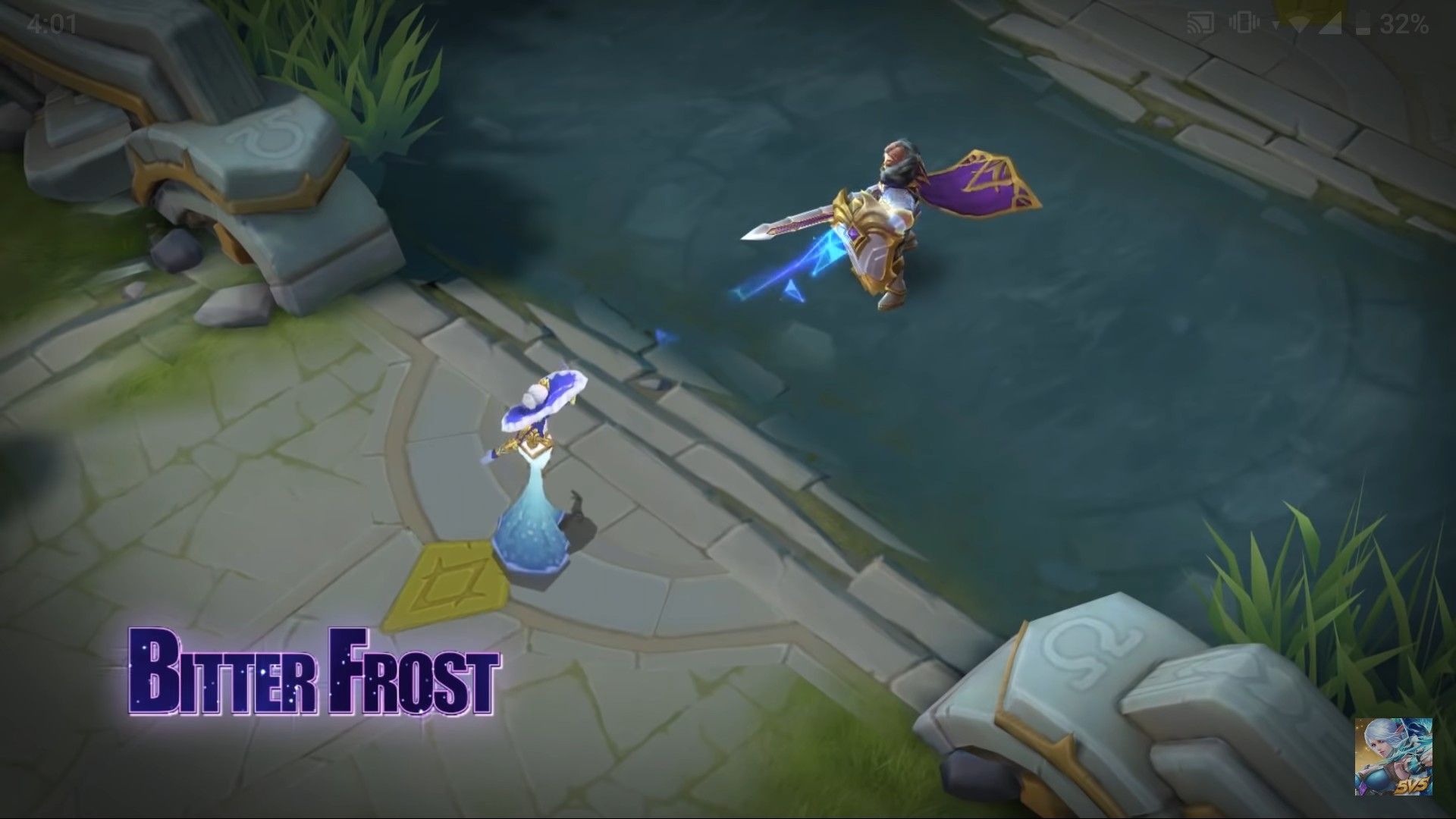 Skill Bitter Frost Aurora dalam skin Aquarius