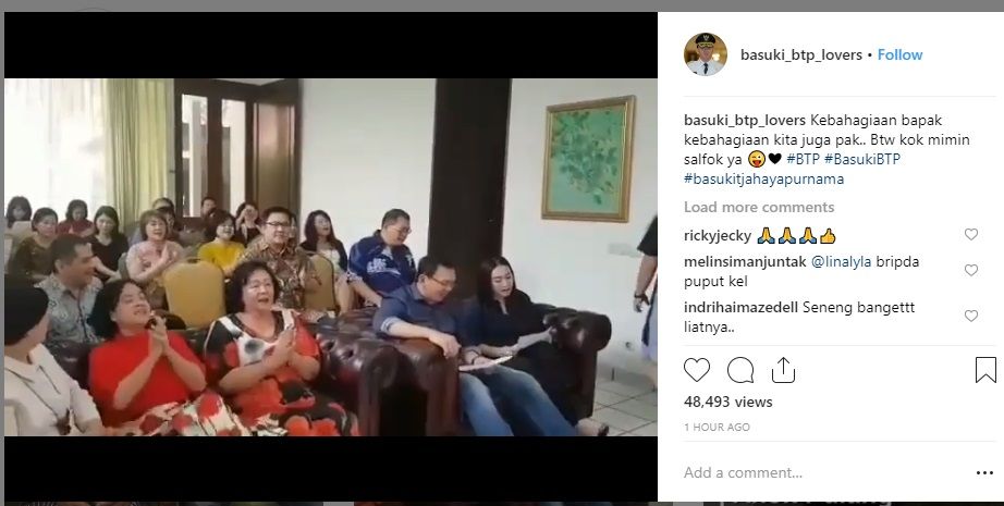 video saat Ahok berkumpul bersama keluarga