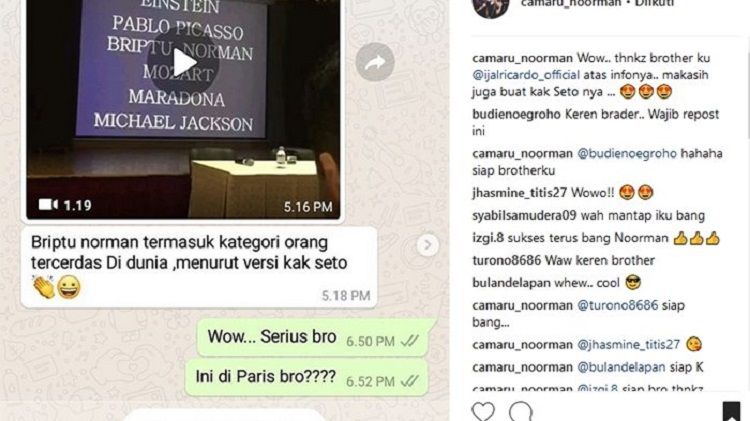 Unggahan terakhir Norman Kamaru