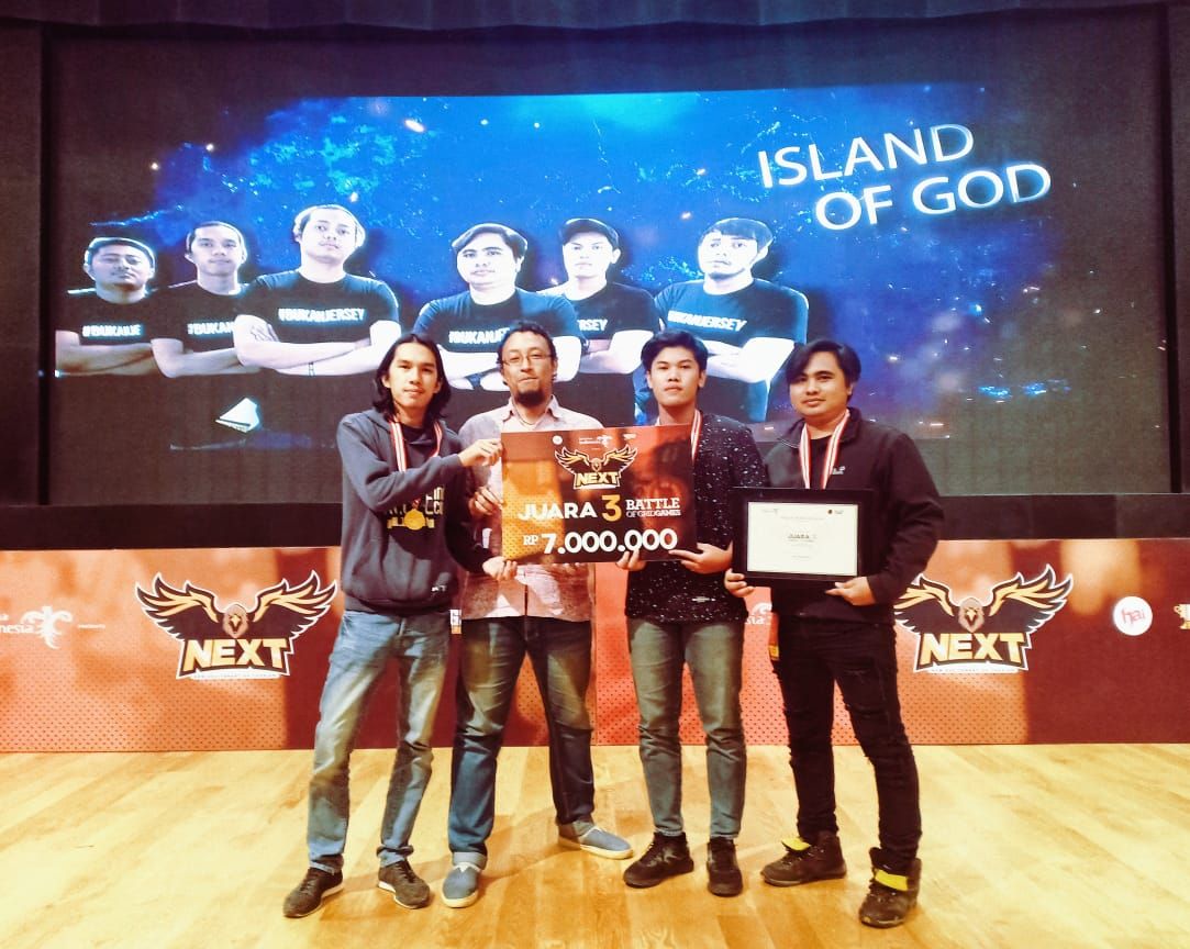 Tim Island of God (IOG) berhasil mendapatkan juara ketiga kategori umum di Turnamen N.E.X.T 2019