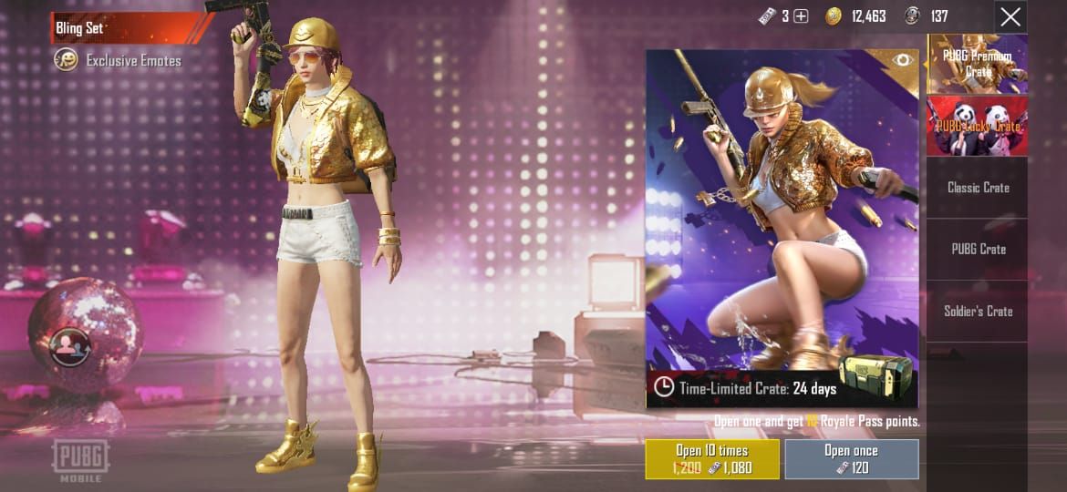 Bling Set di PUBG Mobile 