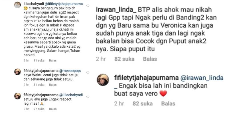 Tak Setuju Ahok Nikah Lagi Sama Puput Nastiti Devi Sang Adik Nggak Bisalah Ini Dibandingkan Vero Semua Halaman Nakita
