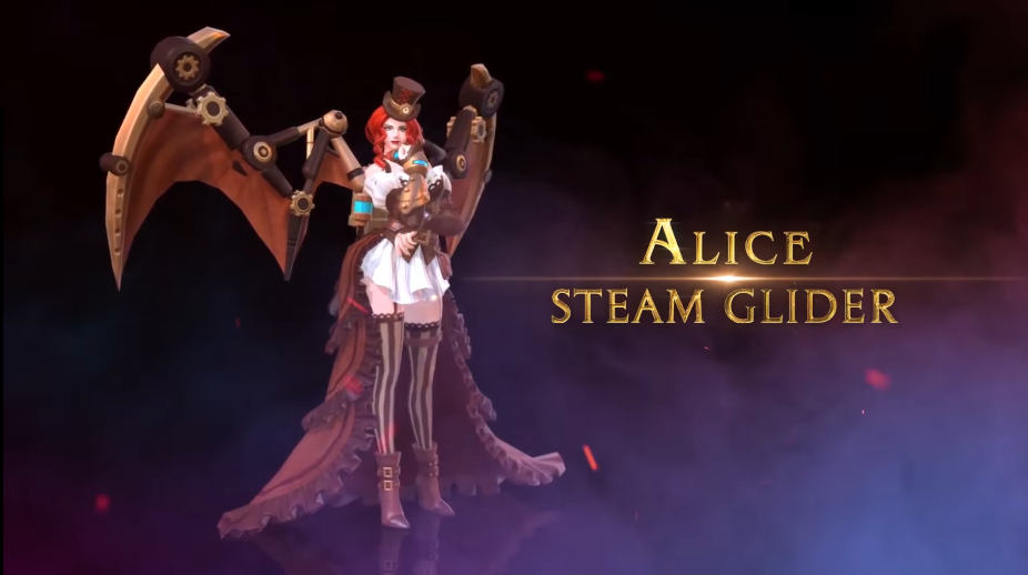 Alice skin Steam Glider di Mobile Legends Bang Bang