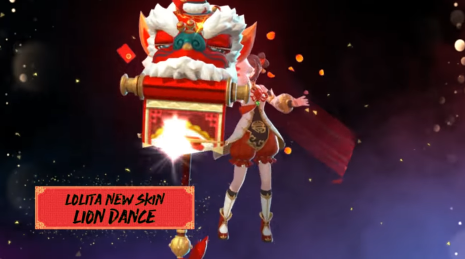 Lolita - Lion Dance skin baru di Mobile Legends