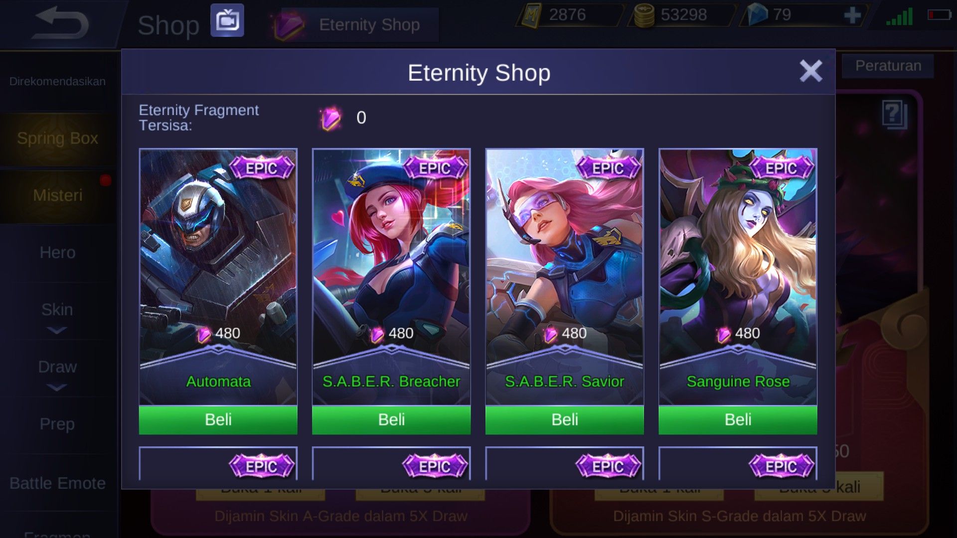 Eternity Shop Mobile Legends