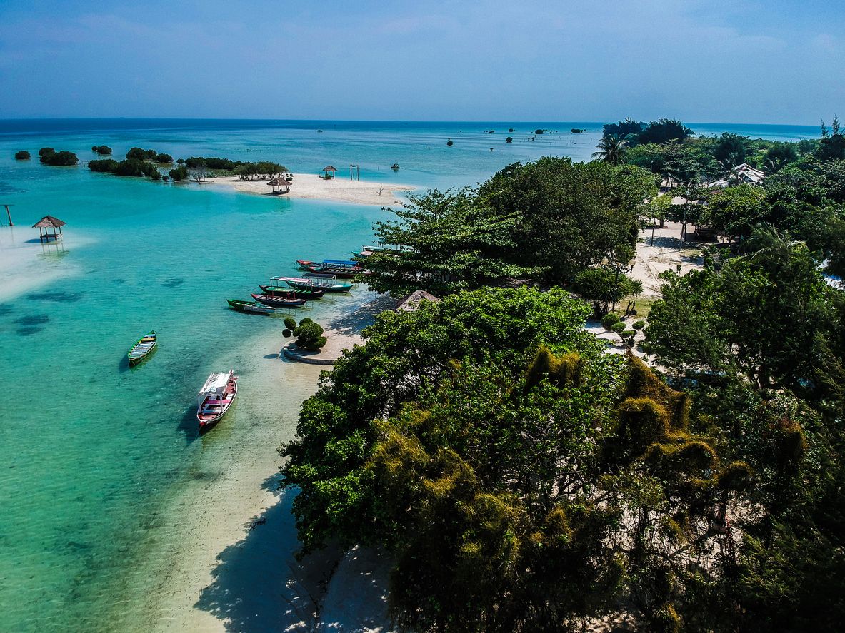 Pulau Pari di Kepulauan Seribu.