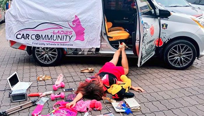 Gokil! member Ladies Car Community chapter Bekasi lakukan Falling Star Challange