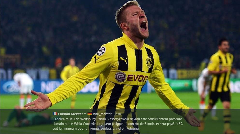 Jakub Blaszczykowski saat membela Borussia Dortmund.