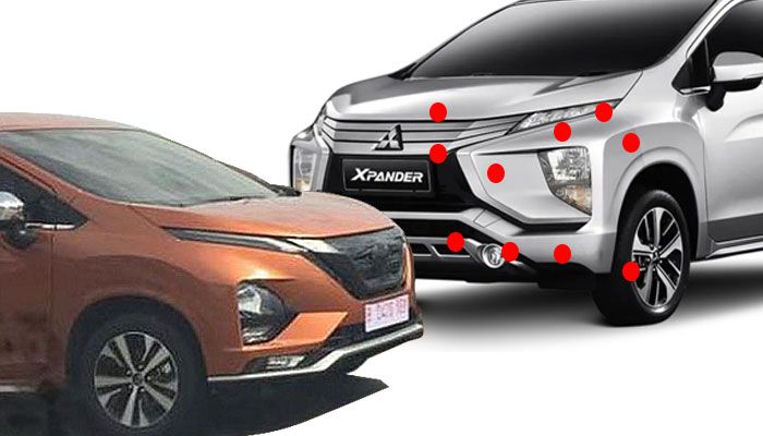 Titik merah pada Mitsubishi Xpander, jadi penanda bagian yang beda