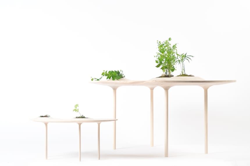 Meja Pokopoko, meja yang bisa digunakan untuk meletakkan tanaman