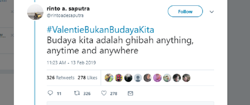 #ValentieBukanBudayaKita