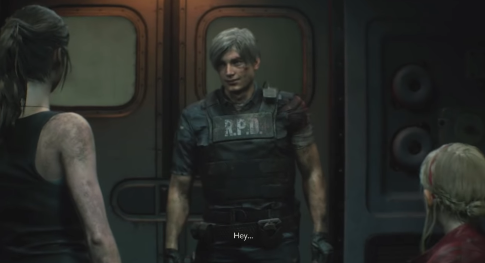 Leon bertemu dengan Claire Redfield dan Sherry Birkin di akhir cerita Resident Evil 2 Remake