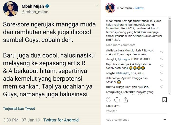 Ramalan Mbah Mijan tentang inisial R dan A