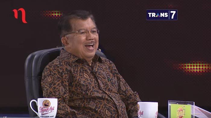 Jusuf Kalla saat menjadi bintang tamu acara Mata Najwa, Rabu (10/1/2018). 